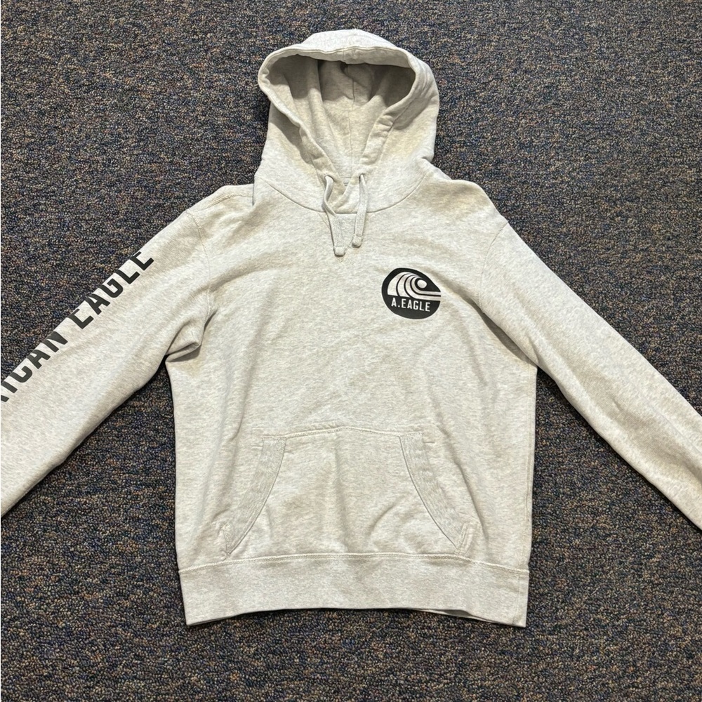 American Eagle Outfitters Light Gray Pullover Hoodie Size XS